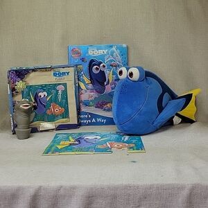 Pixar Dory plush, puzzle, activity book